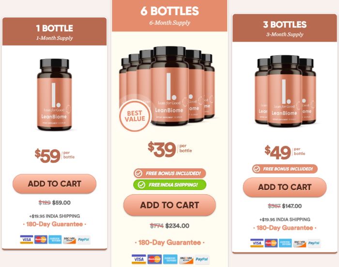 leanbiome pricing