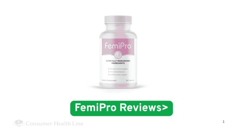 FemiPro scam or legit? supplement bottle promoting urinary tract health, bladder control, and confidence for women