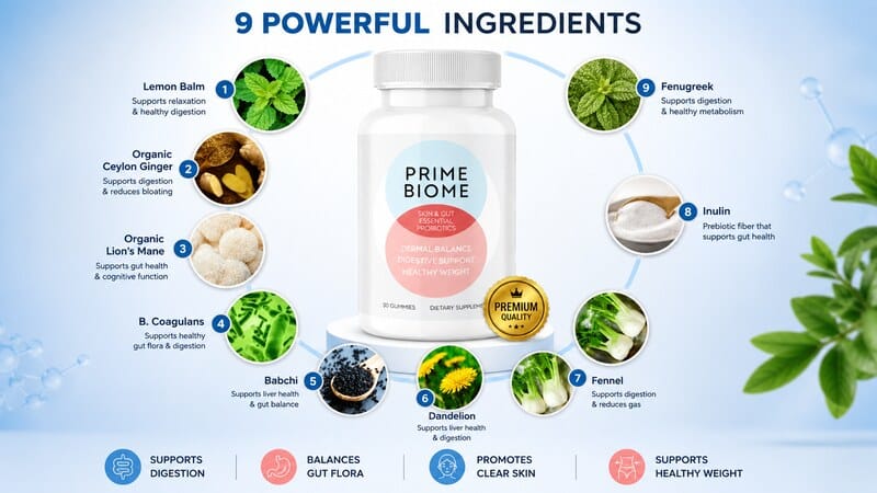 9 Key Ingredients in PrimeBiome