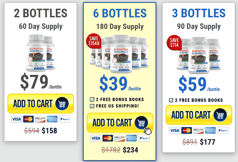 Sumatra Slim Belly Tonic Reviews - Pricing table img